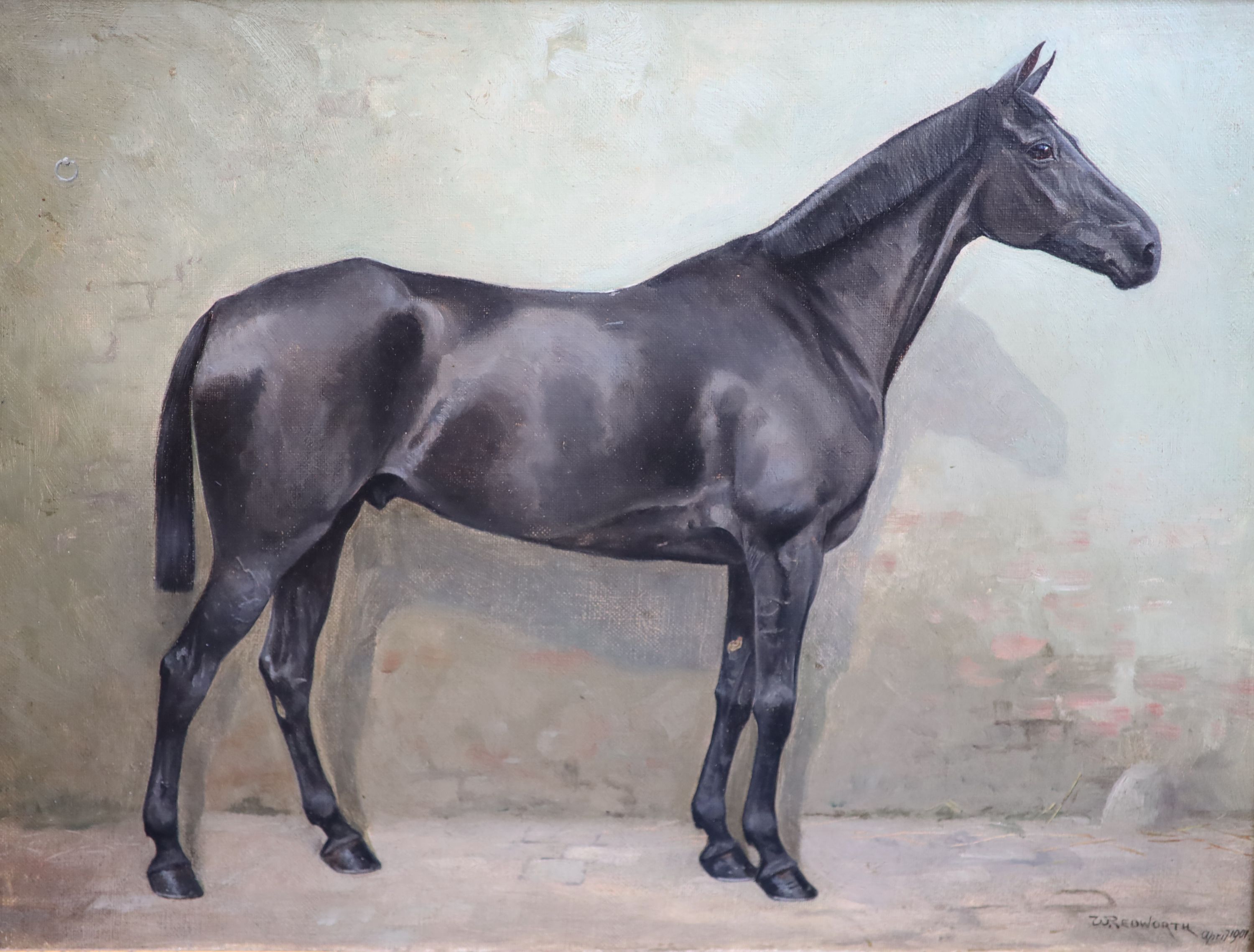 William Joseph Redworth (1873-1941), Portraits of Racehorses: Archdeacon, Chanois, Lord Dalmahoy and Niger, set of 4 oils on canvas, 30 x 39.5cm